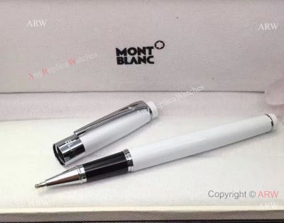 Writers Edition White Resin Rollerball Pen - Mont Blanc Replica